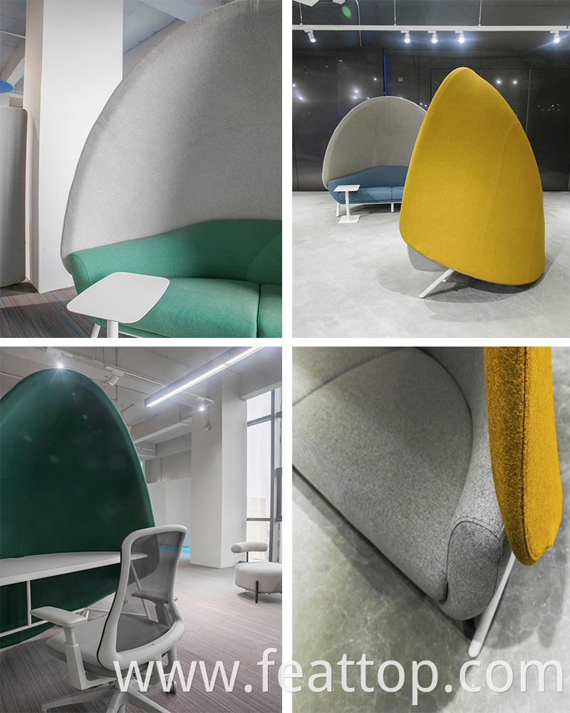 Modern design fabric upholstered sofa seating /acoustic office meeting pod/office workstation